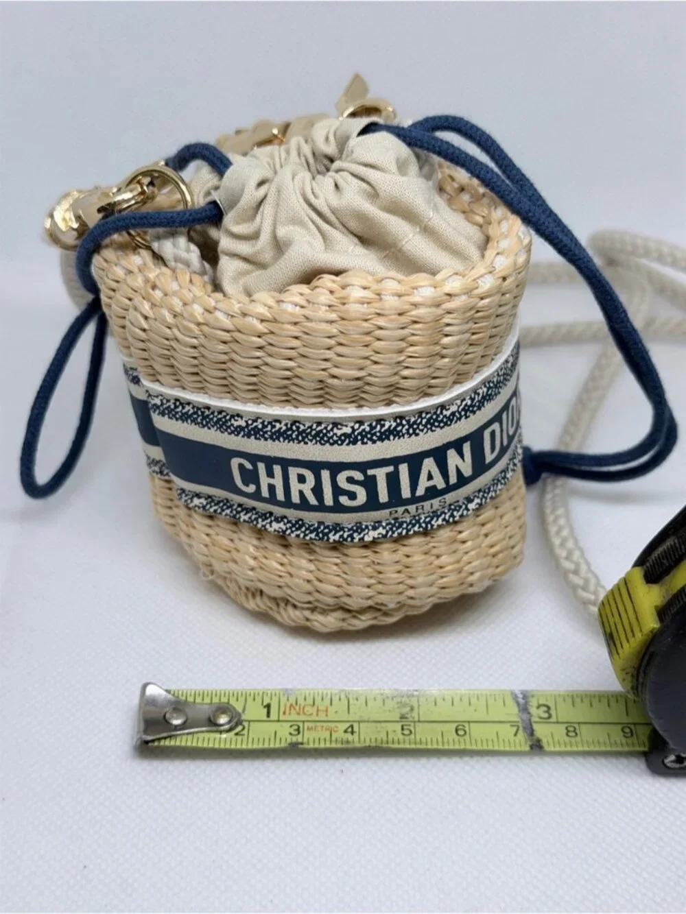 SOLD Dior Beauty Mini Woven Bucket Crossbody Bag Promotional GWP 0897